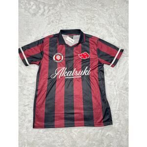 NARUTO SHIPPUDEN AKATSUKI SOCCER JERSEY LEAF VILLAGE SHIRT
